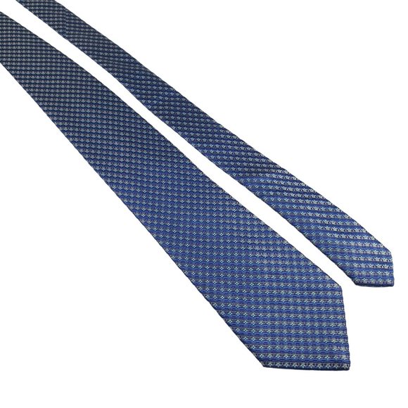 Valentino Mens Necktie Tie Designer Vintage Accessory Work Office Dad Gift Blue